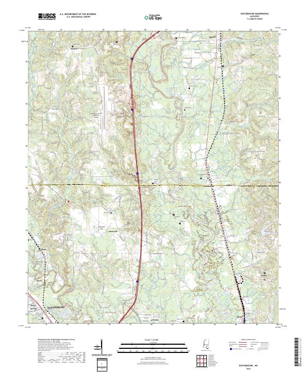 USGS Topographic Map – Eastabuchie
