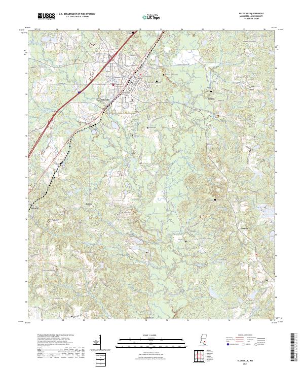 USGS Topographic Map – Ellisville