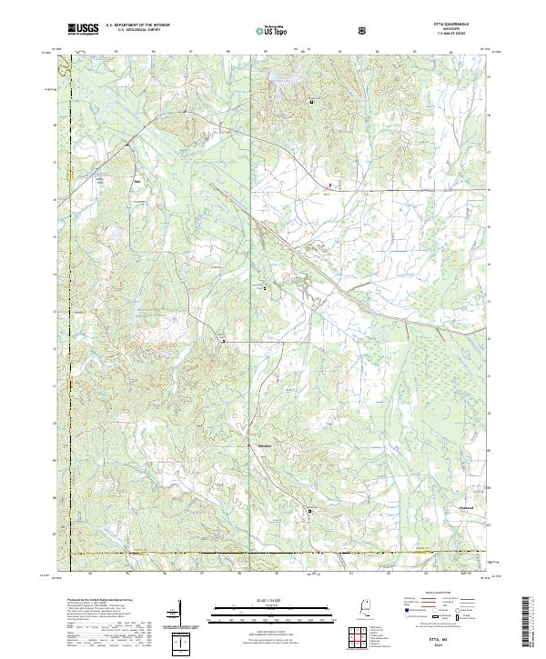 USGS Topographic Map – Etta