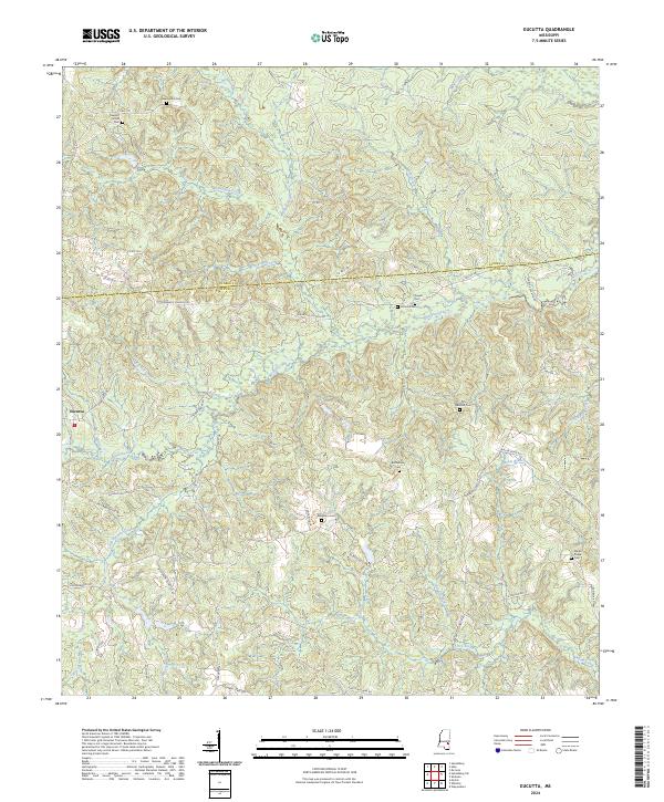 USGS Topographic Map – Eucutta
