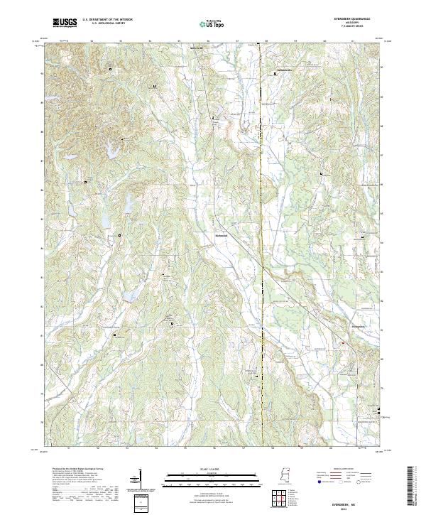 USGS Topographic Map – Evergreen