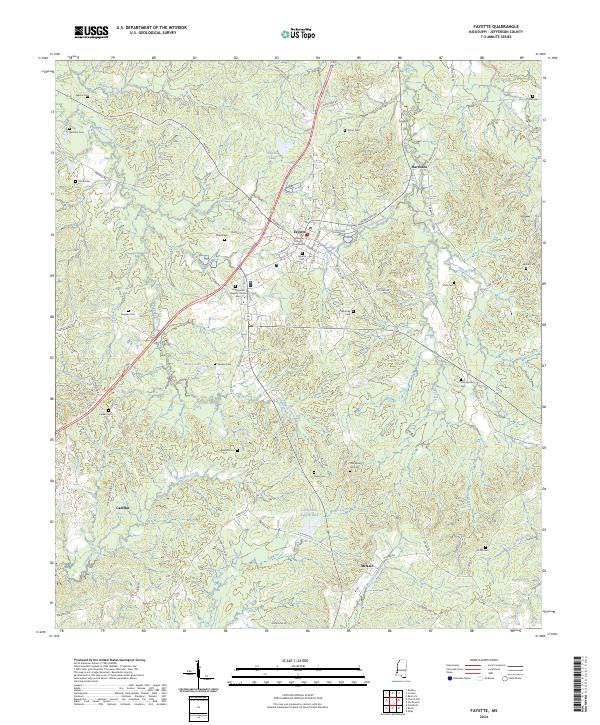 USGS Topographic Map – Fayette