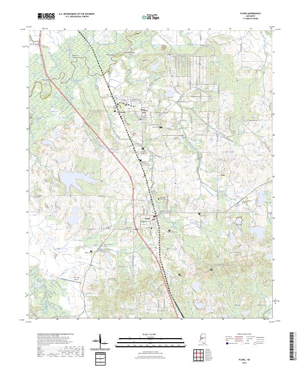 USGS Topographic Map – Flora