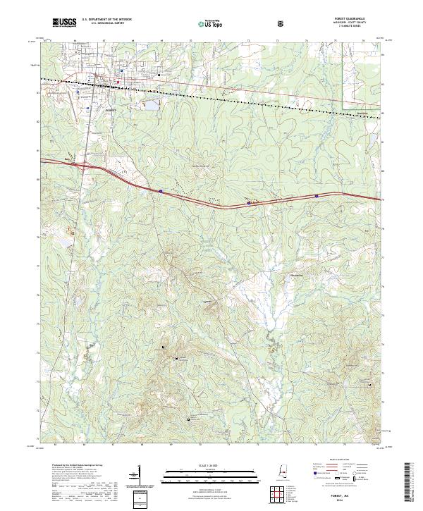 USGS Topographic Map – Forest