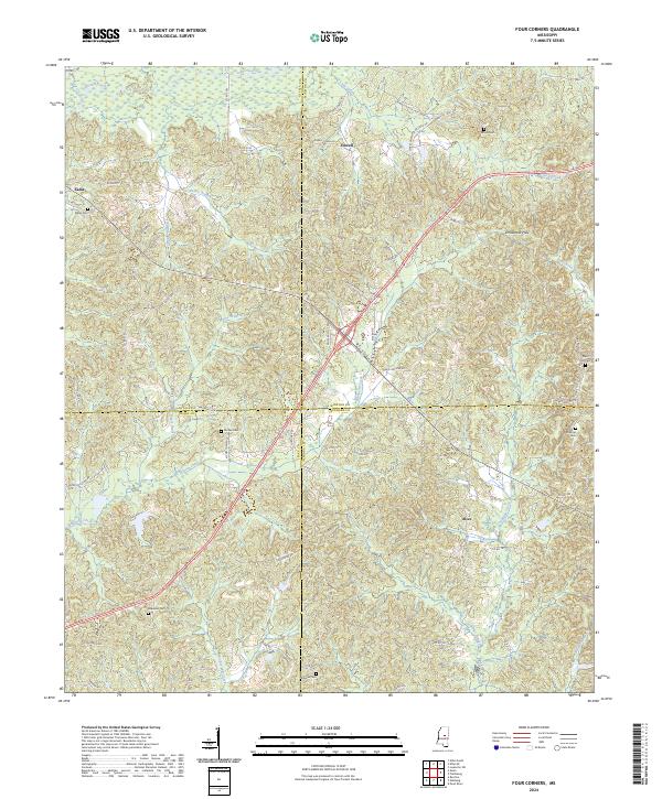 USGS Topographic Map – Four Corners