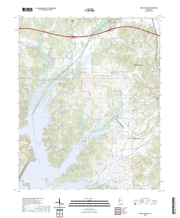 USGS Topographic Map – Frees Corners
