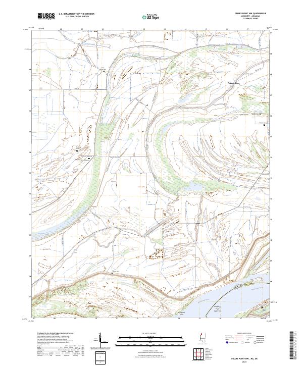 USGS Topographic Map – Friars Point NW