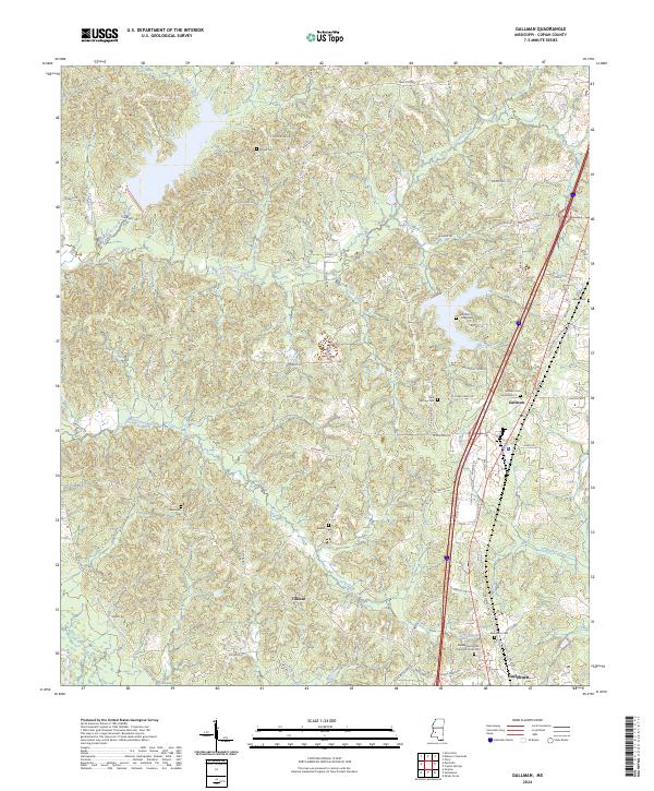 USGS Topographic Map – Gallman