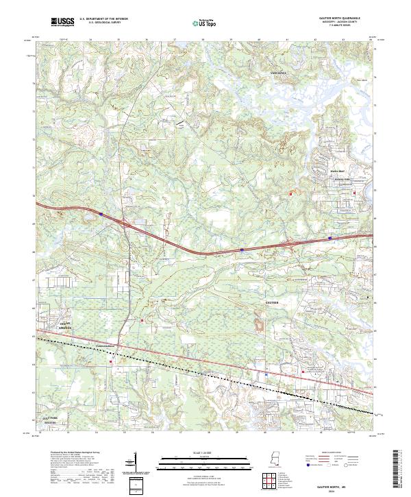 USGS Topographic Map – Gautier North