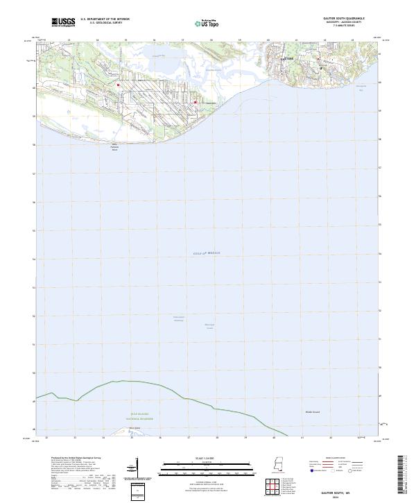USGS Topographic Map – Gautier South