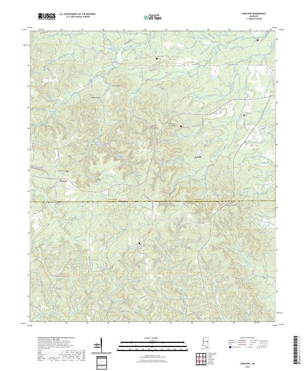 USGS Topographic Map – Gholson