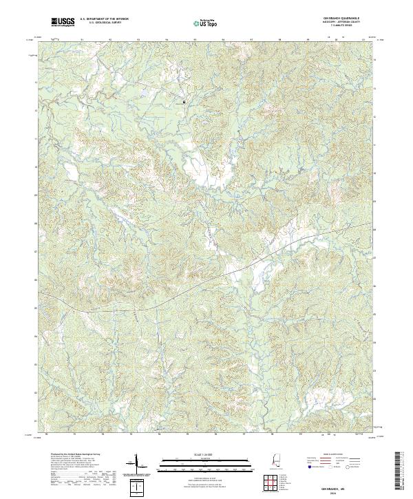 USGS Topographic Map – Gin Branch