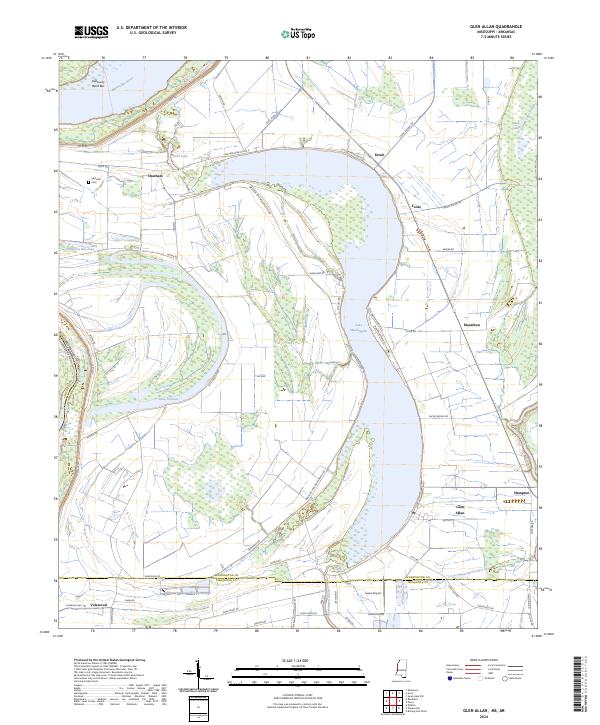 USGS Topographic Map – Glen Allan