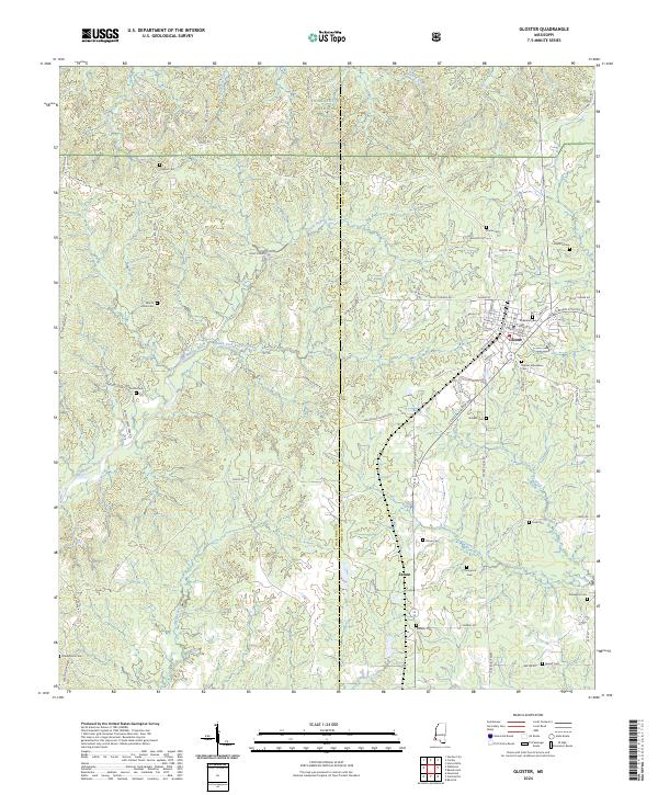 USGS Topographic Map – Gloster