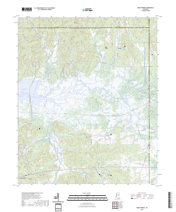 USGS Topographic Map – Gore Springs