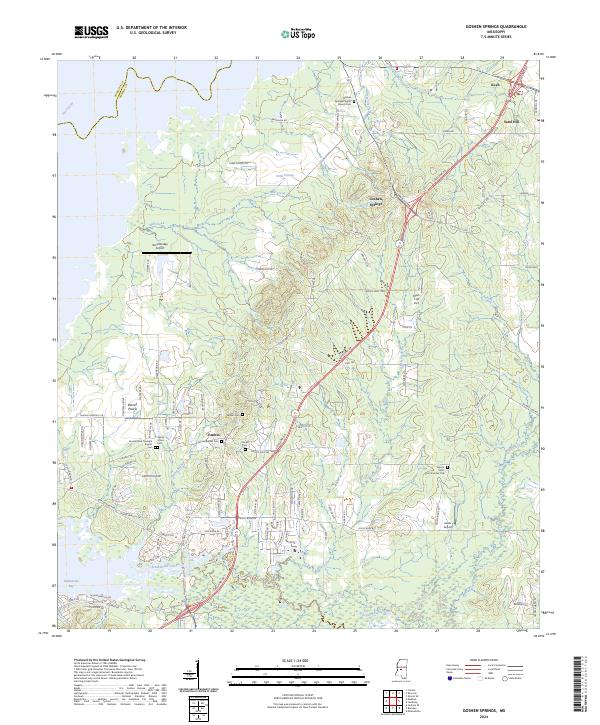 USGS Topographic Map – Goshen Springs