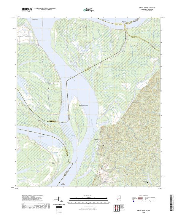 USGS Topographic Map – Grand Gulf