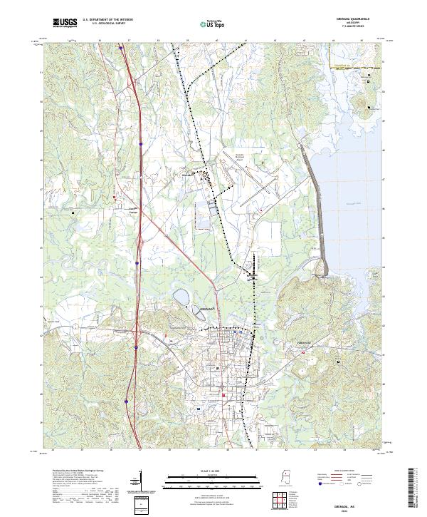 USGS Topographic Map – Grenada