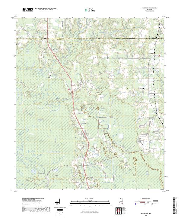 USGS Topographic Map – Harleston