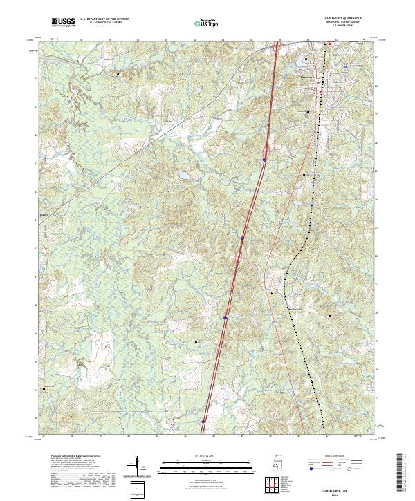 USGS Topographic Map – Hazlehurst