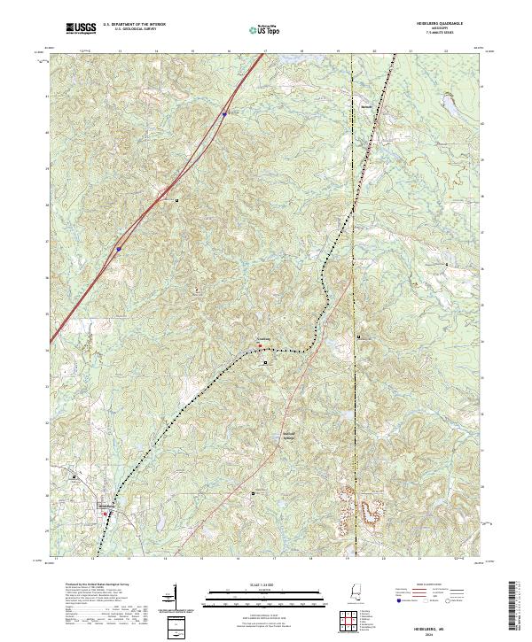 USGS Topographic Map – Heidelberg