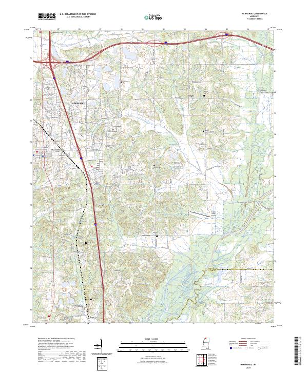 USGS Topographic Map – Hernando