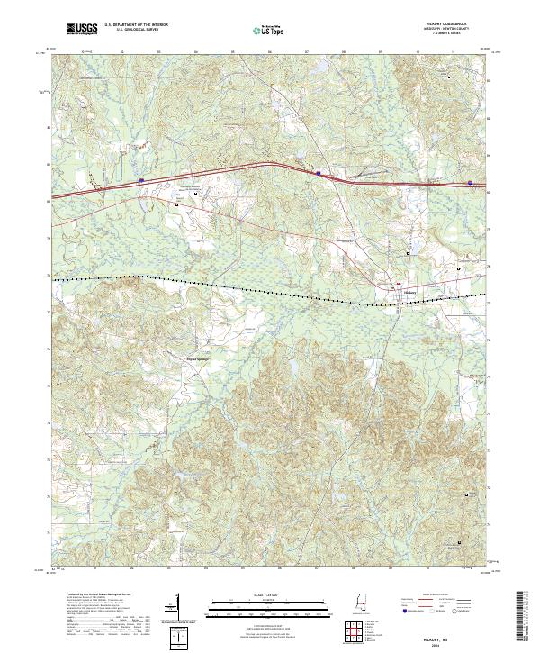 USGS Topographic Map – Hickory