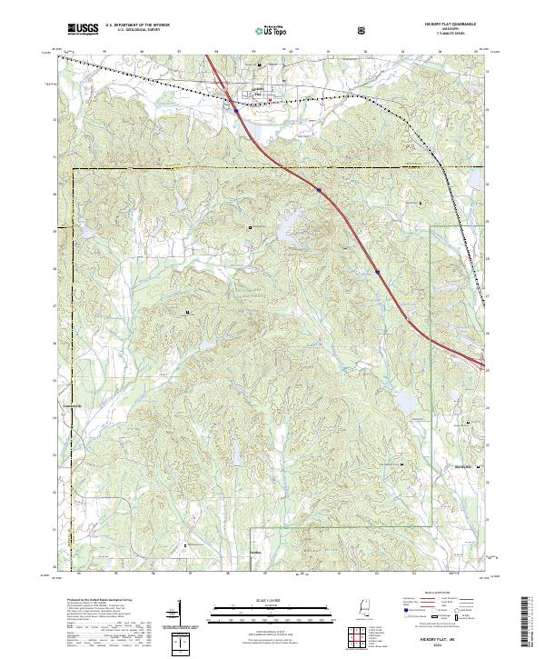 USGS Topographic Map – Hickory Flat