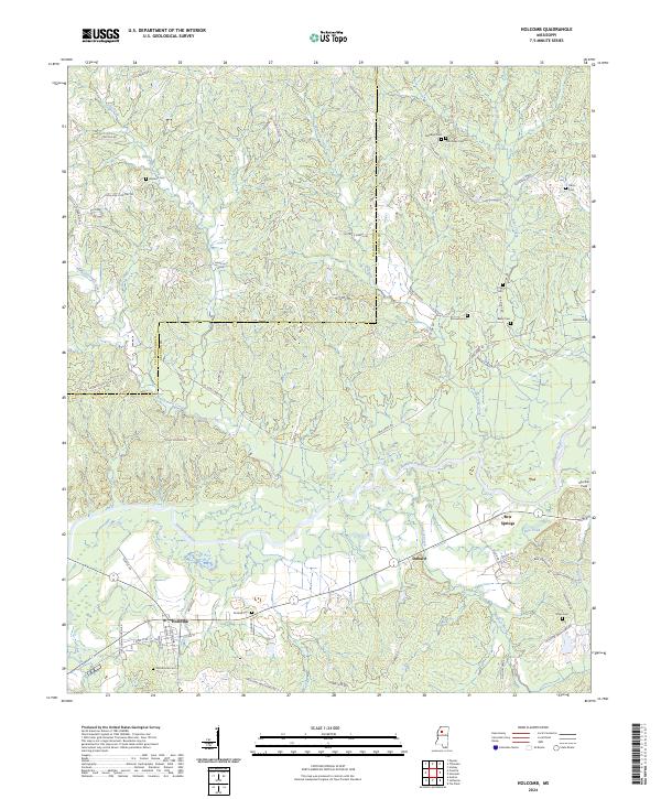 USGS Topographic Map – Holcomb