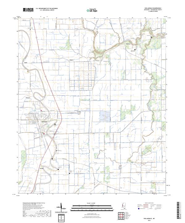 USGS Topographic Map – Hollandale
