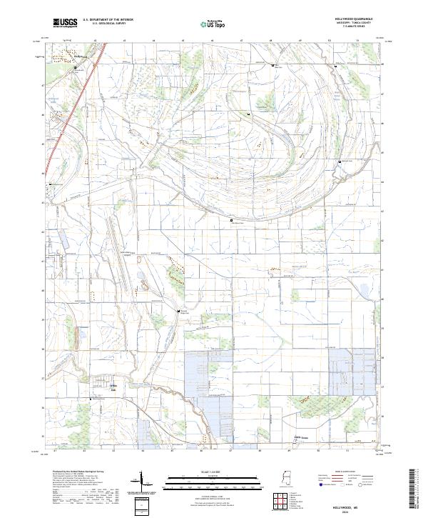 USGS Topographic Map – Hollywood