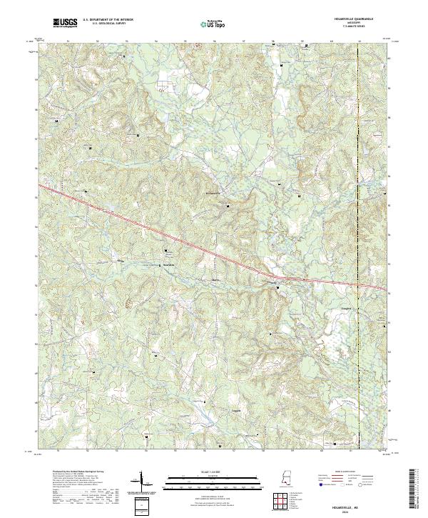 USGS Topographic Map – Holmesville