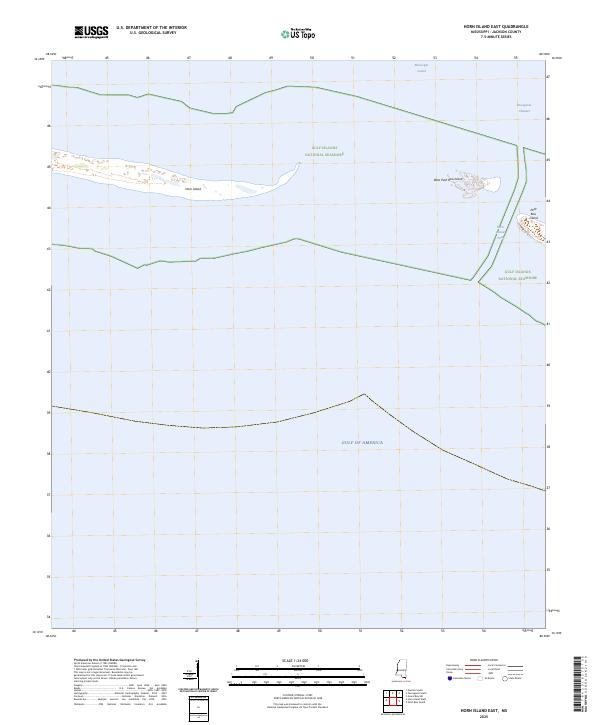 USGS Topographic Map – Horn Island East