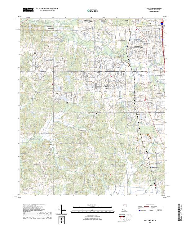 USGS Topographic Map – Horn Lake