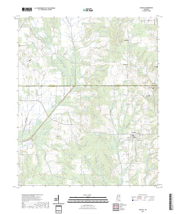 USGS Topographic Map – Houlka