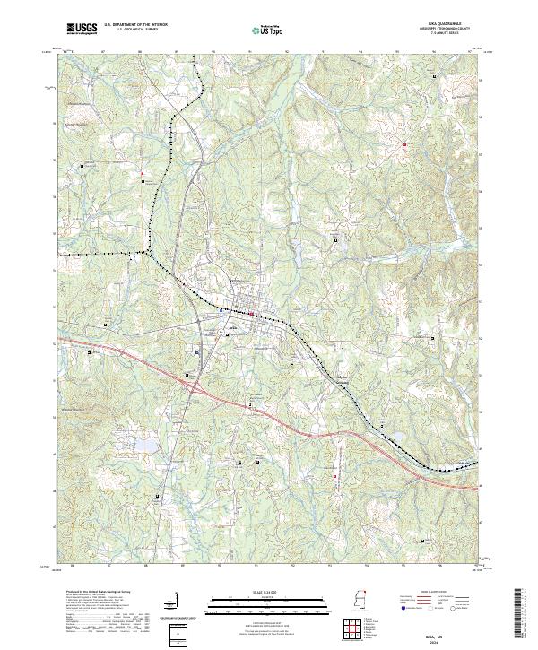 USGS Topographic Map – Iuka