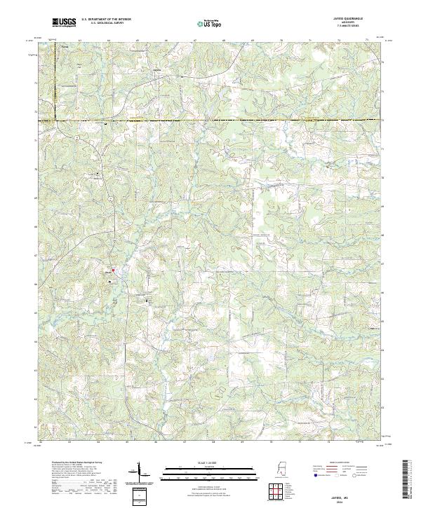 USGS Topographic Map – Jayess