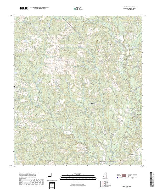 USGS Topographic Map – Jonathan