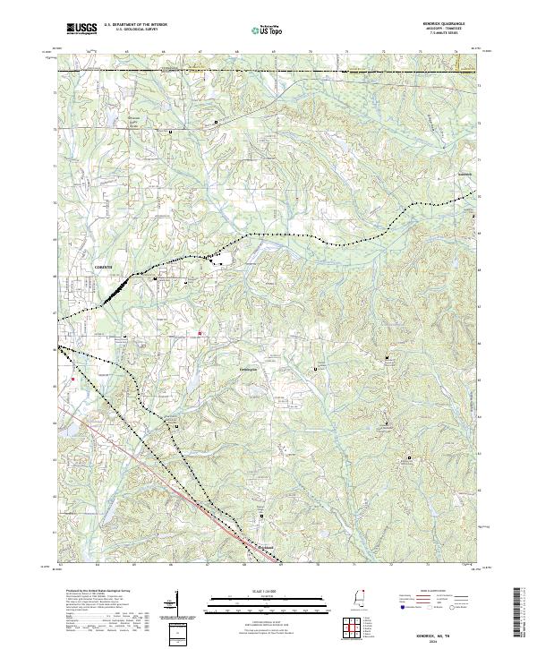 USGS Topographic Map – Kendrick