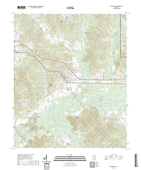 USGS Topographic Map – Kilmichael