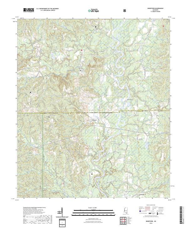 USGS Topographic Map – Knobtown