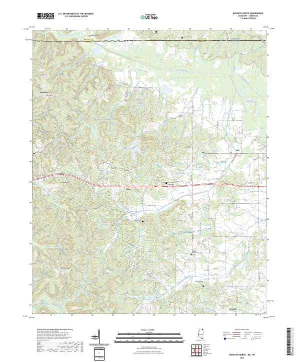 USGS Topographic Map – Kossuth North