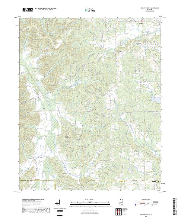 USGS Topographic Map – Kossuth South