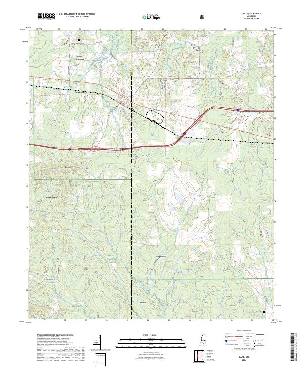 USGS Topographic Map – Lake