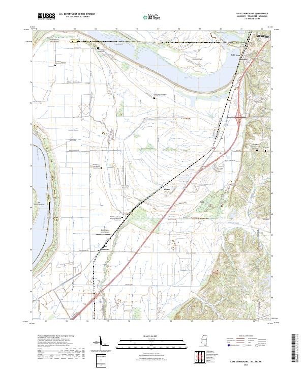 USGS Topographic Map – Lake Cormorant