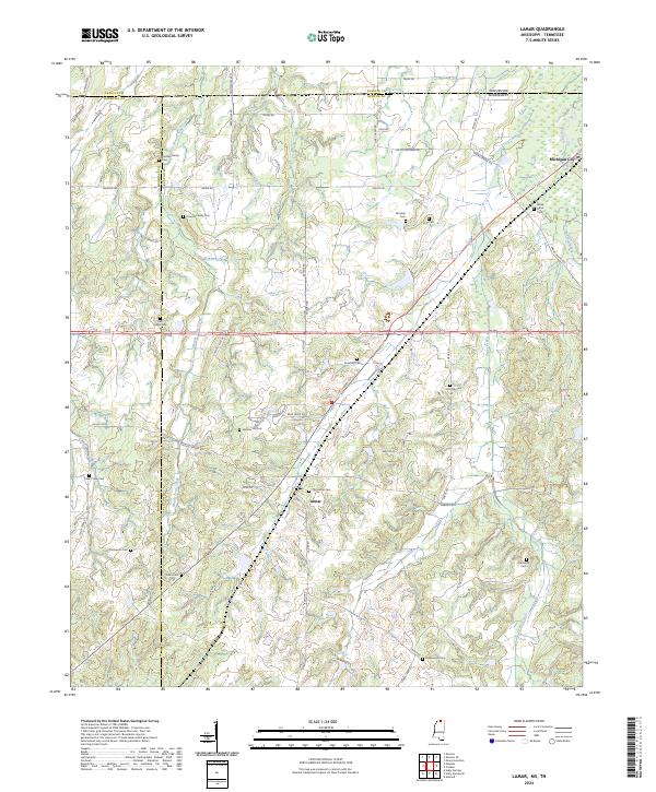 USGS Topographic Map – Lamar