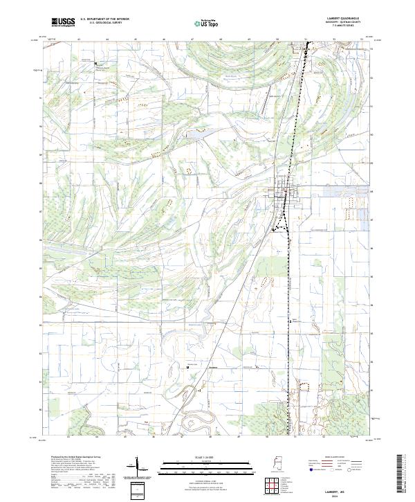 USGS Topographic Map – Lambert