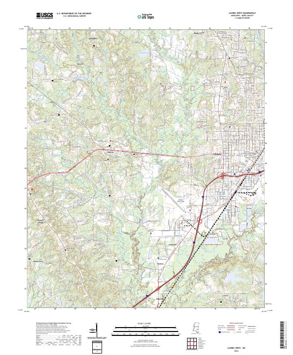 USGS Topographic Map – Laurel West