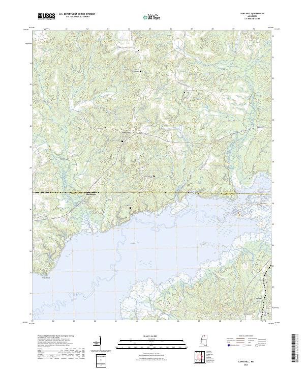 USGS Topographic Map – Laws Hill
