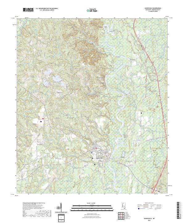 USGS Topographic Map – Leakesville